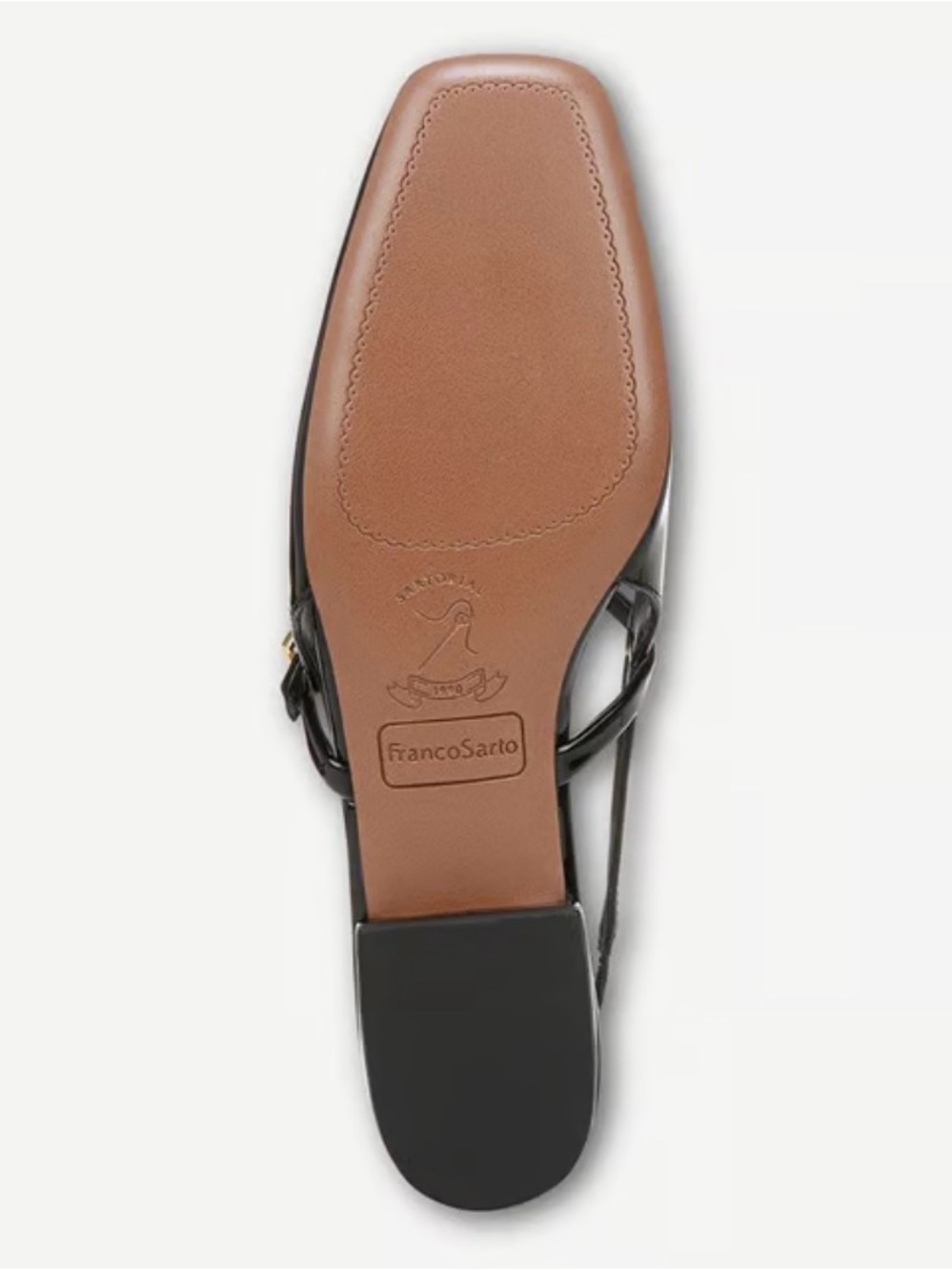 Franco Sarto Destin Slingback Flats Black Patent Size 7 NIB - Picture 7 of 11